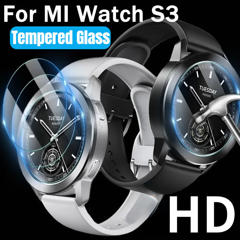 [精選] 適用於小米手錶 S3 - 高清透明保護膜 - 鋼化玻璃膜 - 屏幕保護膜 - 高強度、防刮 - 智能手錶配件