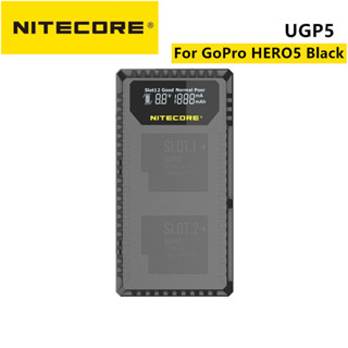 原裝 Nitecore UGP5 適用於 gopro HERO5 黑色 USB 雙槽充電器適用於 gopro hero