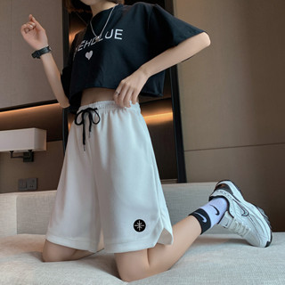 【HOT 本舖】女裝 實拍 夏裝韓版寬鬆街頭風潮牌高腰百搭闊腿褲休閒運動褲中褲女