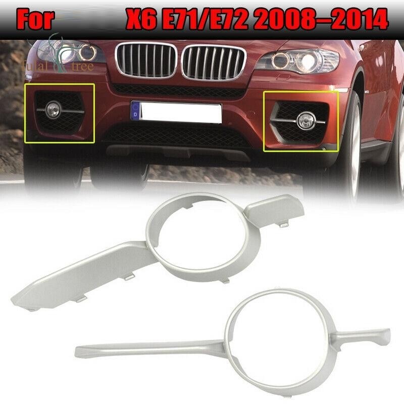 1 套適用於 -BMW X6 E71 E72 2008-2014 前保險槓霧燈格柵罩裝飾件 51117188385 51