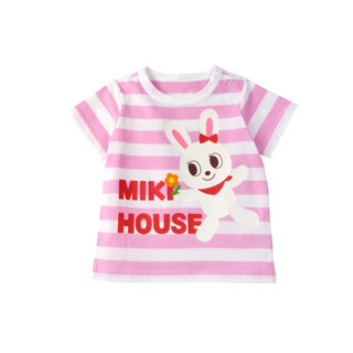 【HOT 本舖】 miki童裝 夏季男女童條紋卡通熊兔動物短袖t恤兒童上衣代發