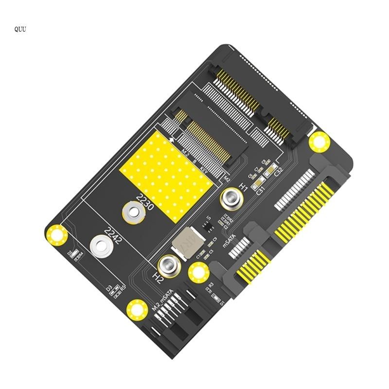 Quu M 2 NGFF Msata SSD 到 Sata3 0 2 5 適配器 M 2 SSD 轉換卡適用於筆記本電腦