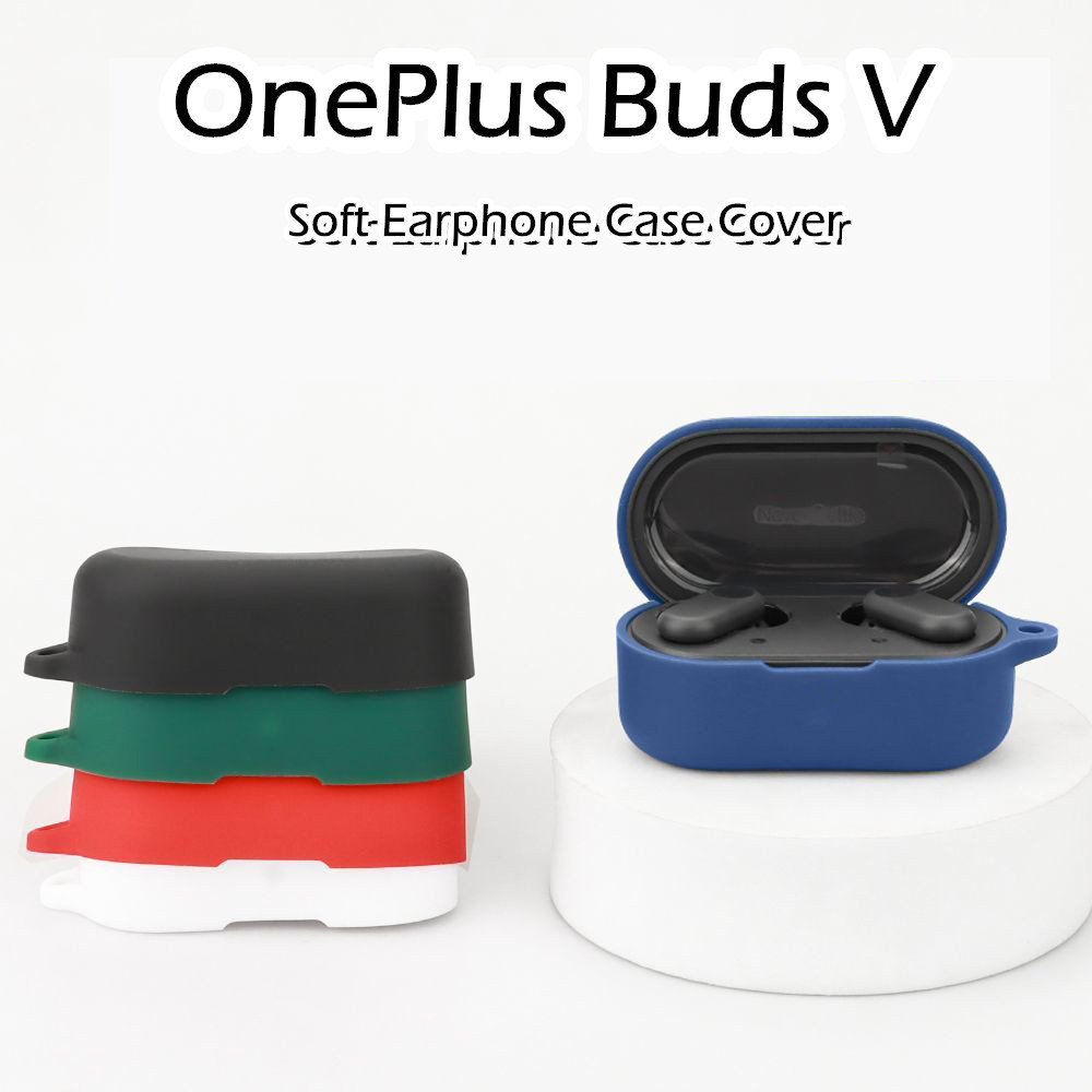 【高品質】適用於 Oneplus Buds V 手機殼簡約純色卡通系列軟矽膠耳機殼外殼保護套