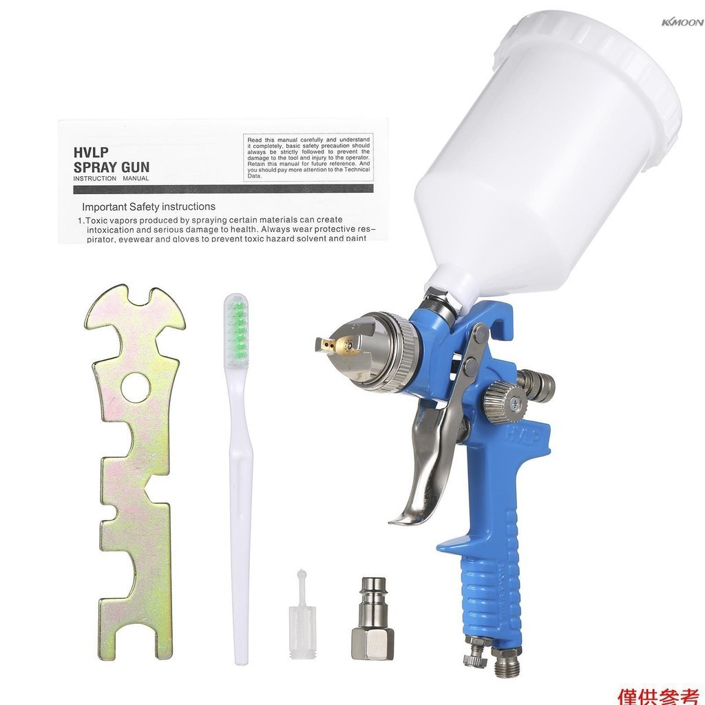 大容量低壓迷你噴霧機空氣油漆噴塗機,帶 1.7 毫米噴嘴 600 毫升容量杯重力進給噴漆,用於房屋油漆汽車和家具油漆
