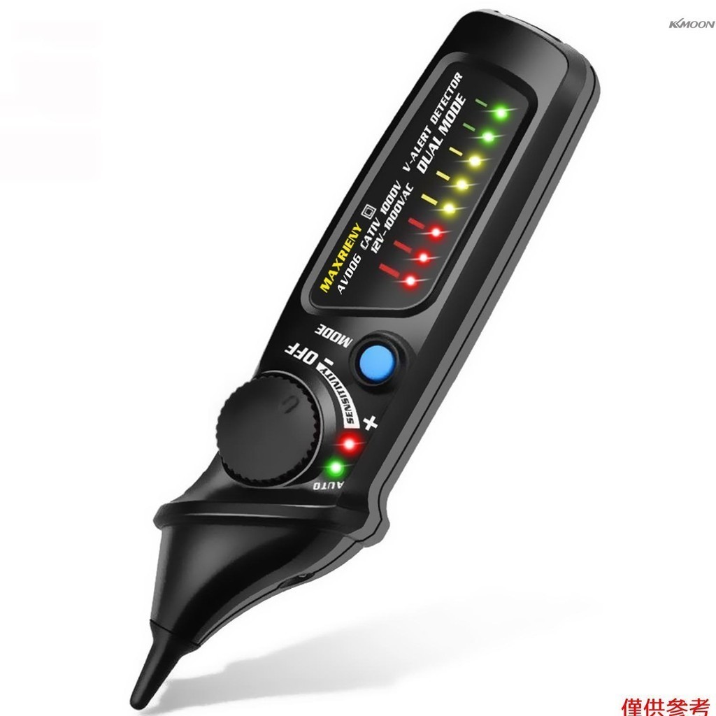 Maxrieny AVD06雙模交流電壓檢測儀12V/48V~1000V電路測試儀非接觸式交流電壓測試筆帶手電筒功能