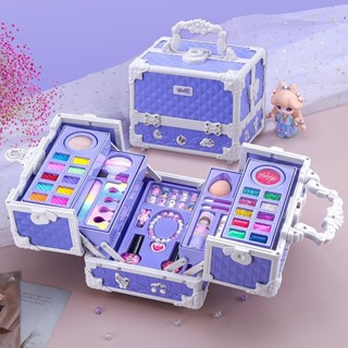 兒童化妝品玩具套裝無毒女孩的生日禮物小孩公主彩妝盒指甲油