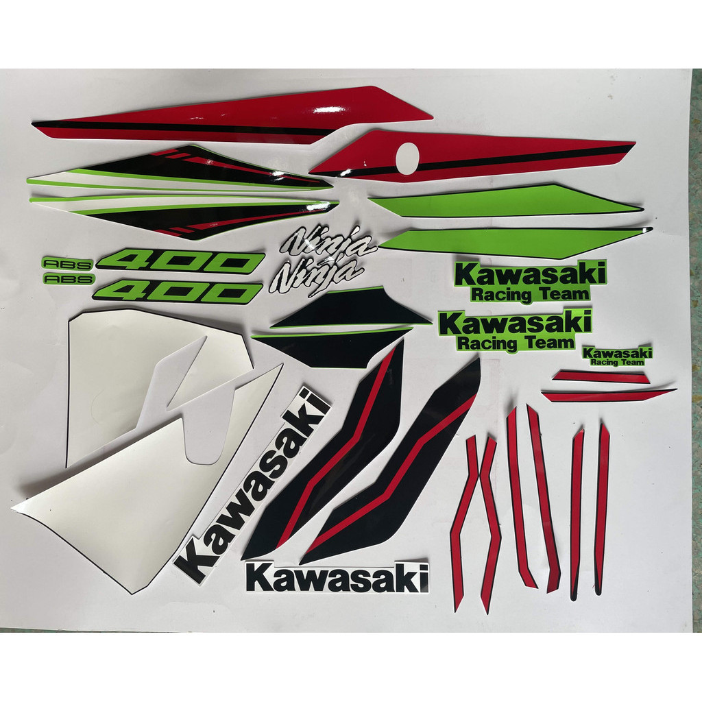 KAWASAKI 適用於川崎 EX400 SE Ninja 400 摩托車貼紙貼花 OEM 重刻子工廠貼紙全車