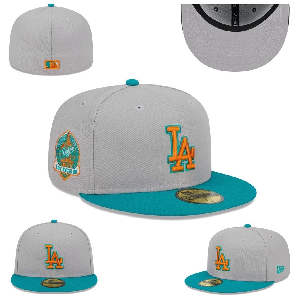 Mlb 洛杉磯道奇隊運動刺繡棒球帽街頭嘻哈不可調節平檐帽