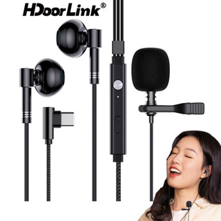 Hdoorlink 3.5 毫米筆記本電腦耳機帶全向領夾式麥克風半入耳式耳機