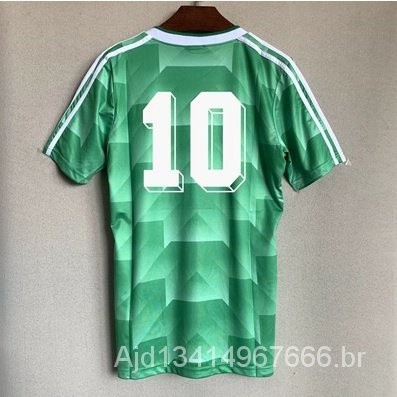 1990德國高品質復古足球球衣主場定制t恤