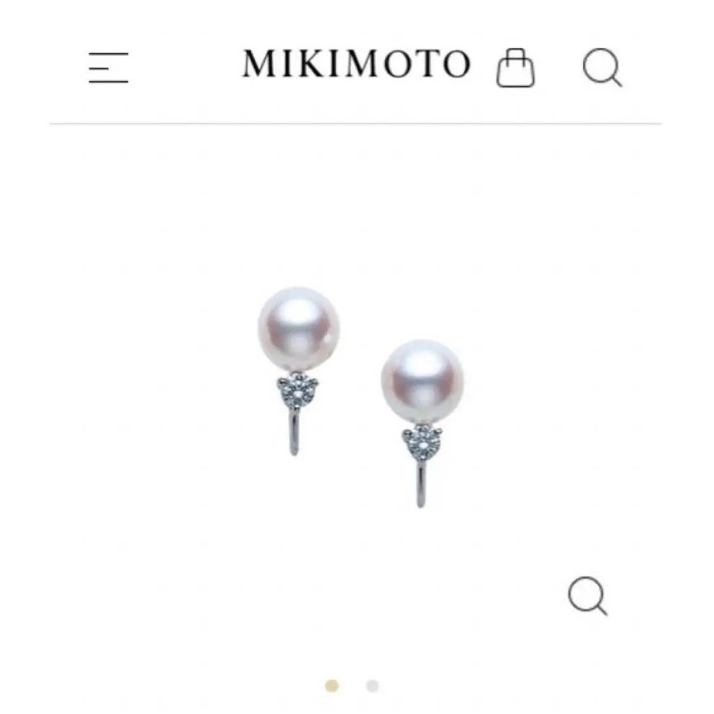 Mikimoto 耳環 珍珠 18k 當前產品 日本直送 二手