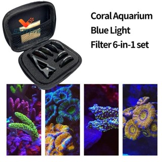 Aquarium 鏡頭魚缸手機相機鏡頭濾鏡 6 合 1 微距鏡頭黃色鏡頭濾鏡 Coral Reef AqUariUm 攝