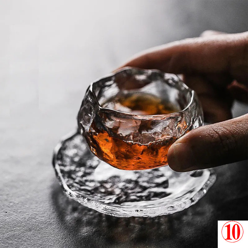 日式玻璃茶具套裝冰凍燒琉璃杯品茗杯小茶杯李子柒同款杯茶杯單杯