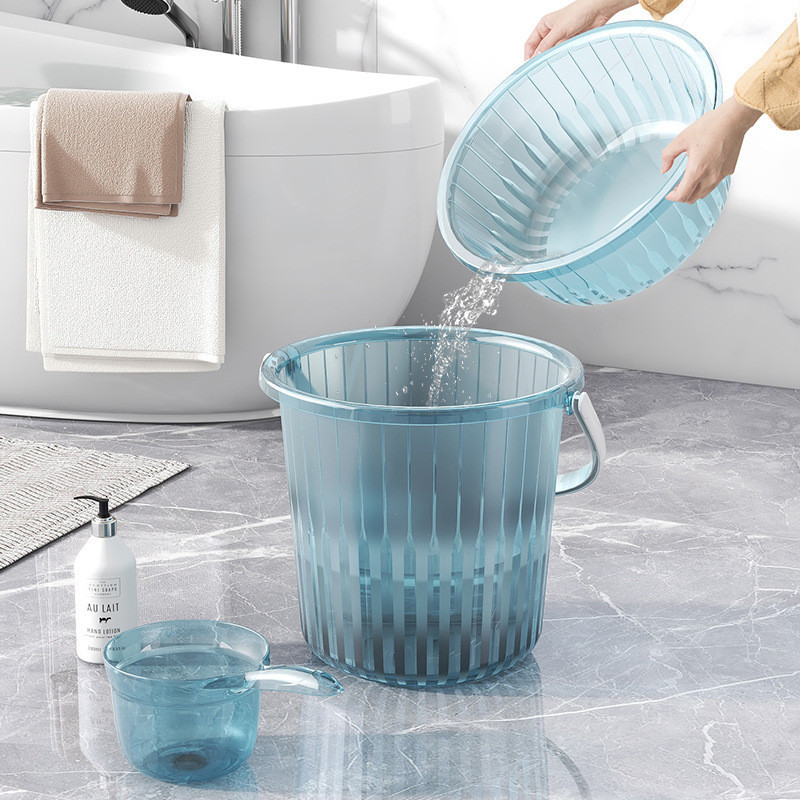 家用透明水桶 洗澡大號儲水桶 手提桶 戶外洗車桶 加厚塑膠水桶批發