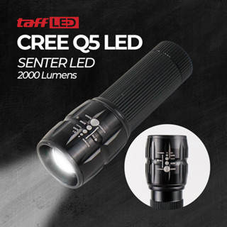 暢銷 Cree Q5 2000 流明 LED 手電筒 LFU01 黑色