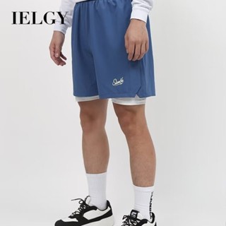 Ielgy夏季新款籃球短褲男訓練健身運動跑步休閒短褲