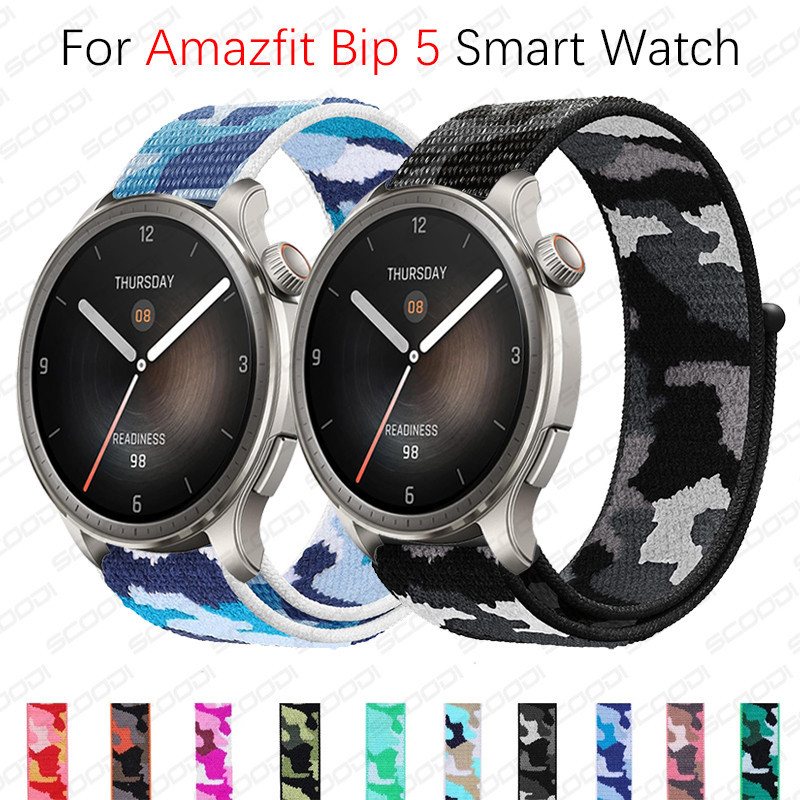 Amazfit Balance 智能手錶手鍊帶迷彩尼龍錶帶