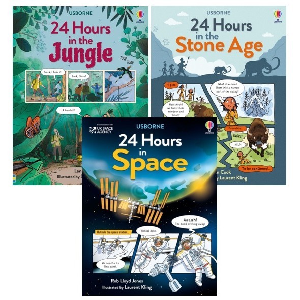 24 Hours in Space / Jungle / Stone Age (Graphic Novel)(平裝本)(共3本)/Lan Cook 24 Hours In... 【三民網路書店】