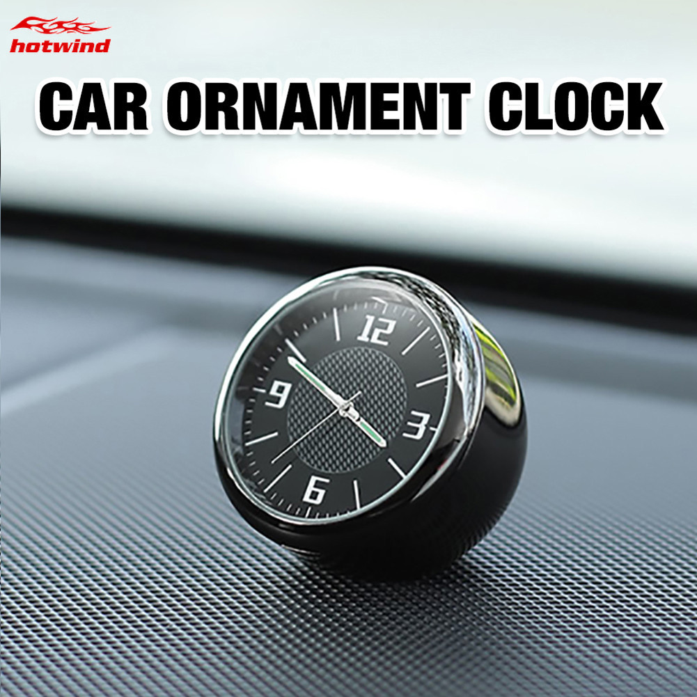 Hw 汽車時鐘飾品汽車手錶通風口插座夾迷你裝飾汽車儀表板時間顯示時鐘在汽車配件