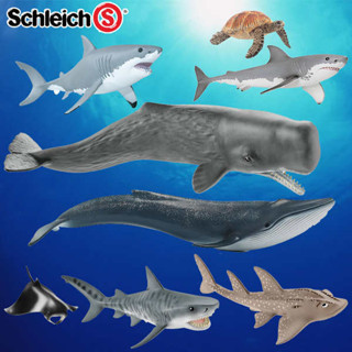 德國動物模型兒童玩具魚 仿真海洋館生物大白鯊藍鯨