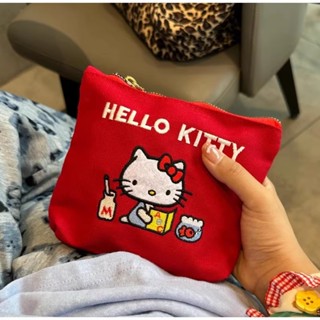 卡哇伊卡通 Hello Kitty 女孩衛生棉條衛生巾收納袋可愛迷你化妝品零錢包女士禮物
