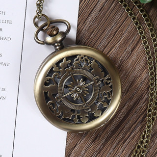 大號懷錶復古翻蓋羅馬拋光男士表學生石英錶電子項鍊掛錶1856