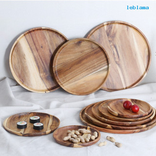 [LBA] 日式相思木托盤 家用簡約圓盤茶盤託餐盤點心盤木碟子