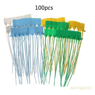 Jojo 100 件 DIY 電纜紮帶篡改密封件一次性塑料安全密封件運輸標籤自鎖標牌紮帶易於 t