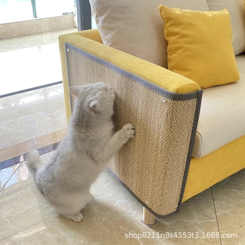 貓抓板 牆上貓抓板 防貓抓沙發保護防護墊 貓咪竹編貓抓墊 貼牆門貓抓板 耐抓貓玩具