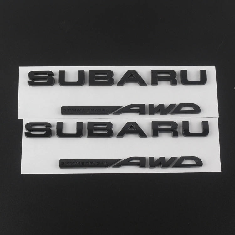 汽車改件 改裝配件  適用於斯巴魯SUBARU AWD WRX STI BRZ改裝車標中網標後尾字標車貼