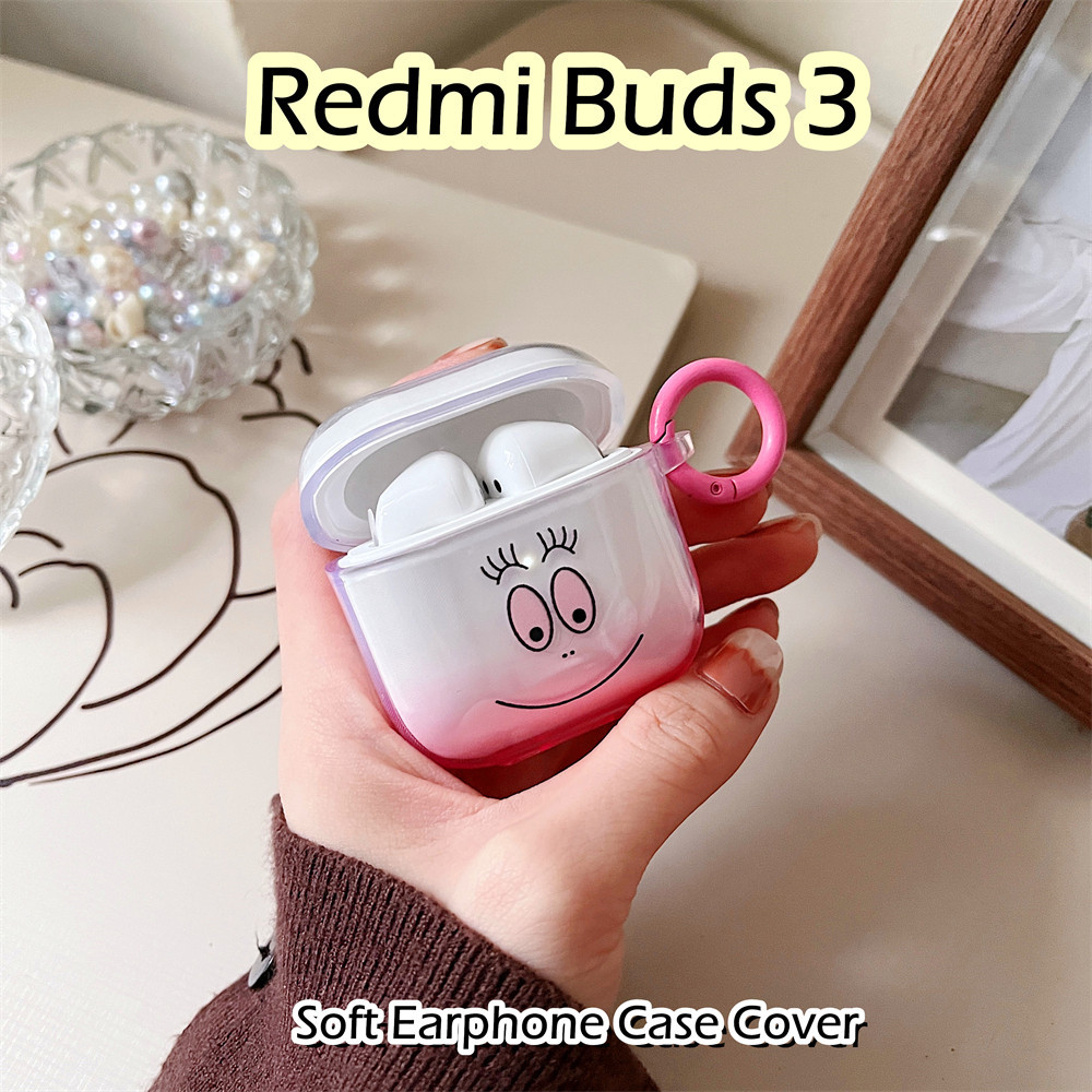 【快速發貨】適用於 Redmi Buds 3 保護套漸變笑臉軟矽膠耳機套保護套