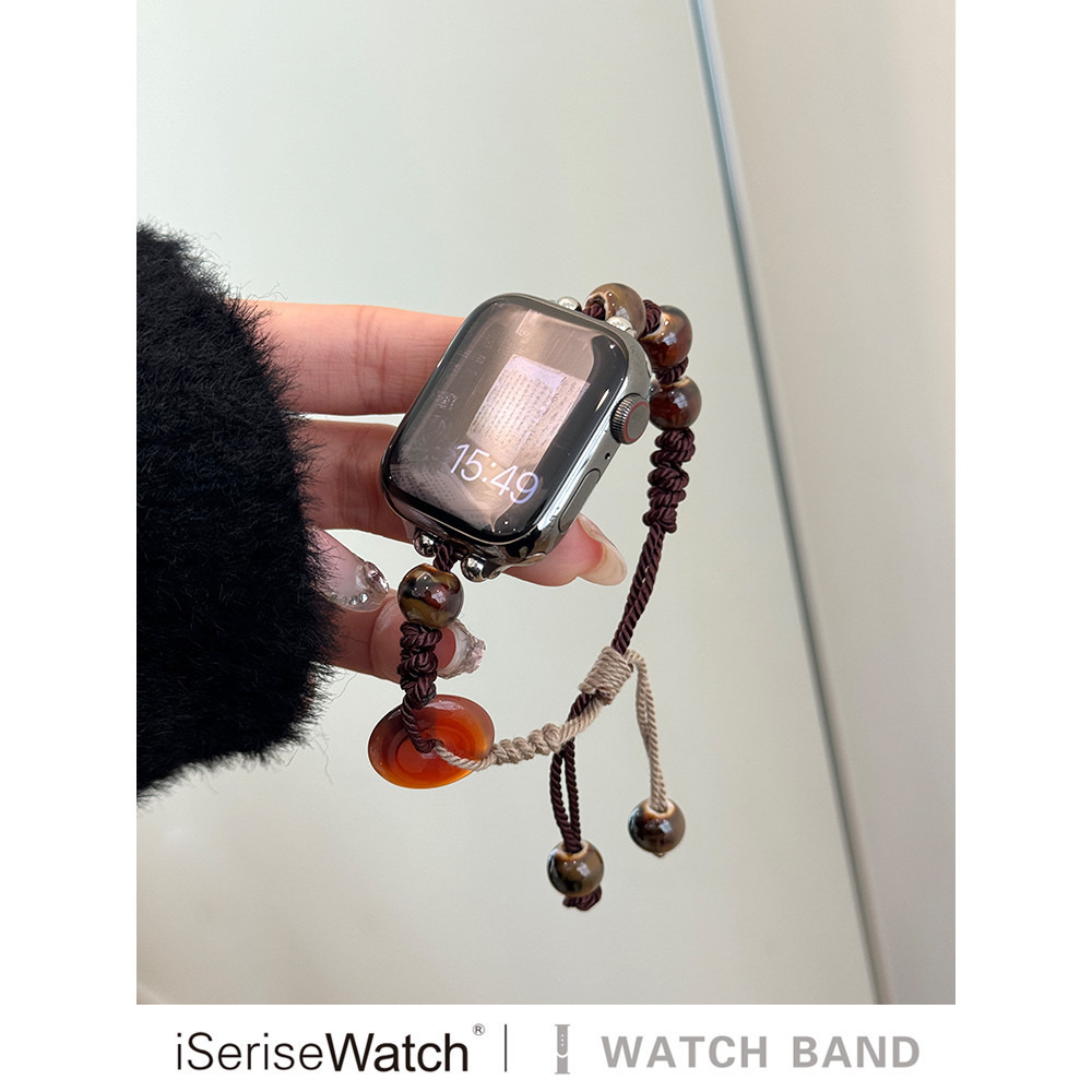 【免運 蘋果手錶錶帶】applewatch 錶帶 編織蘋果手錶iwatch7/8/9/se/ultra高級感平安創意