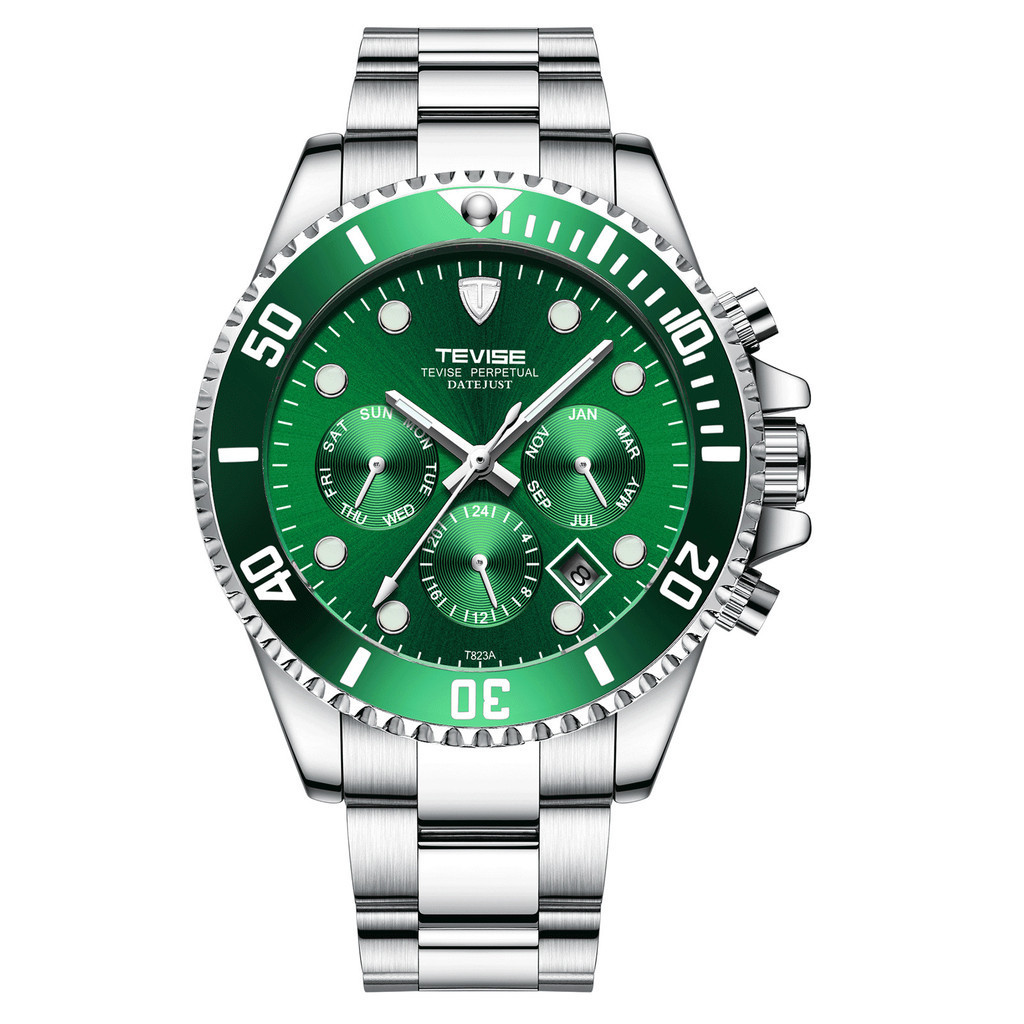 tevise特威斯823六針時尚男士手錶全自動機械防水男士商務手錶