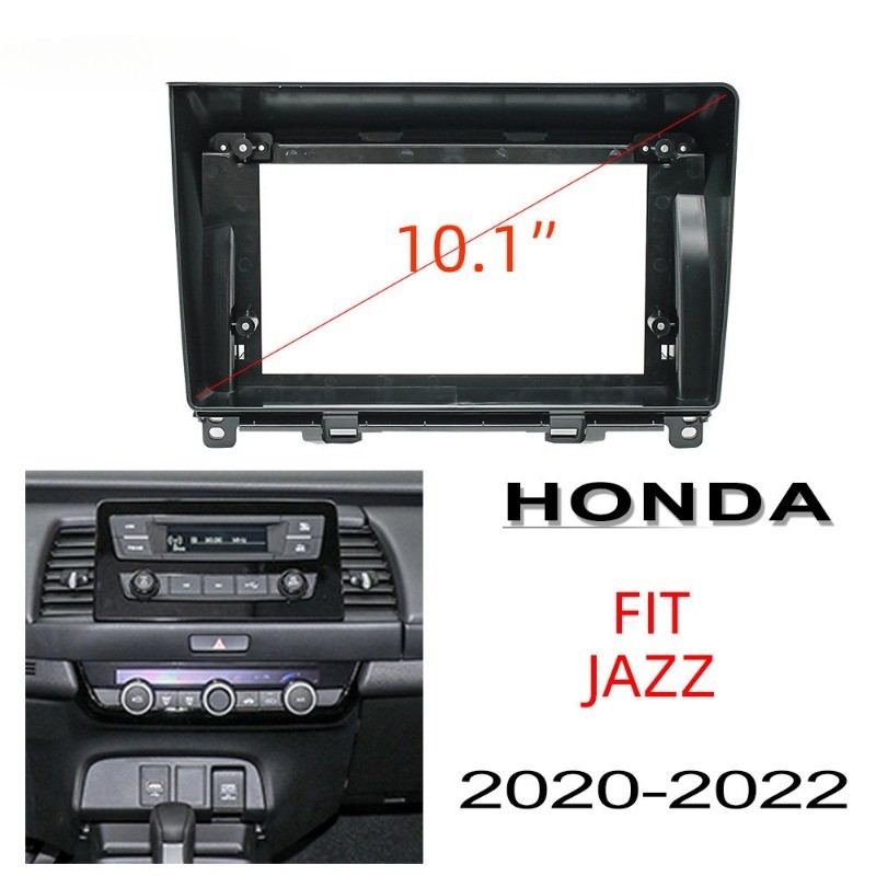 Lt Honxun 10.1 英寸安卓主機面板 2din 收音機框架汽車立體聲中心面板適用於 HONDA FIT JAZ