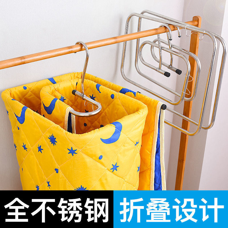 (Multi functional clothes hanger)不鏽鋼晒被子神器螺旋式晒床單晾衣架被單多功能創意旋轉衣