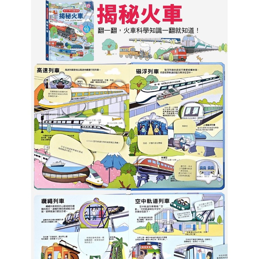 趣味科學知識翻翻書: 揭秘火車/呦呦童 eslite誠品