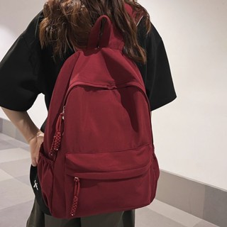 書包 背包 素色 簡約 學生 大容量 休閒 旅行 百搭 後背包