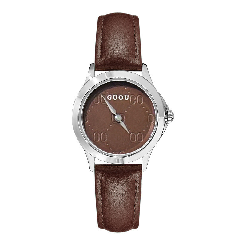 GUOU 6015 新款 時尚 復古 休閒石英錶 氣質女士手錶(送精美表盒）