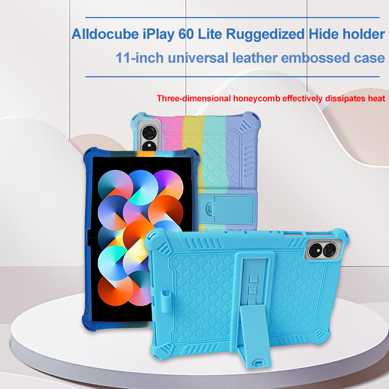 Alldocube iPlay 60 Lite 11 英寸 2024 折疊支架軟矽膠全包保護套平板電腦保護套