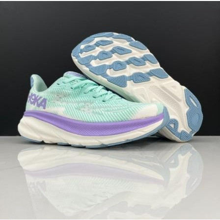 Hoka ONE ONE Clifton 9 男女專業緩震跑鞋男女通用超輕透氣厚底運動鞋尺碼 36-45