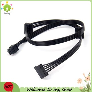 【lesley】1Pcs GPU PCI Express 6Pin 公頭 1 轉 3 SATA SSD 電源線,適用於