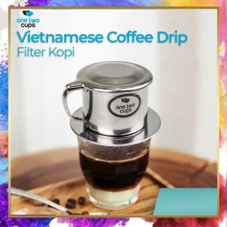 一個兩個杯子越南滴濾咖啡過濾壺咖啡過濾器 180ml 8Q LC1