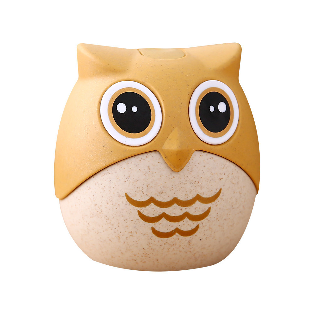 卡通貓頭鷹牙籤筒可愛便攜滑蓋牙籤桶創意時尚塑膠牙籤盒收納