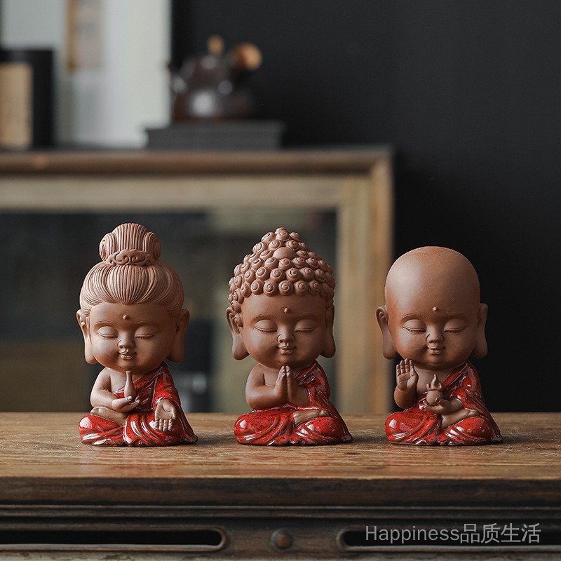✨24小時出貨✨娑婆三聖佛像人物擺件地藏王家居佛系陶瓷工藝品如來觀音桌面擺設