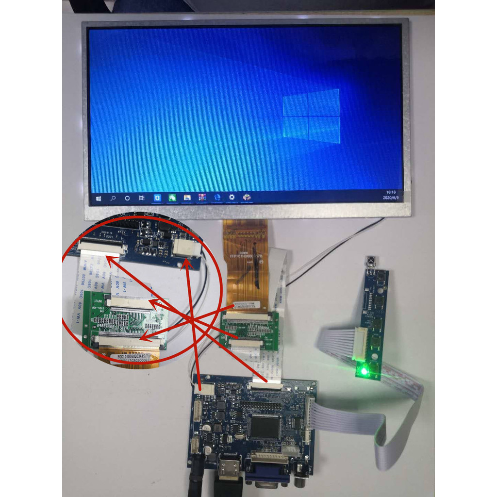 6.2寸7/8/9寸10.1寸車用導航60pin液晶屏HDMI VGA AV顯示器驅動板