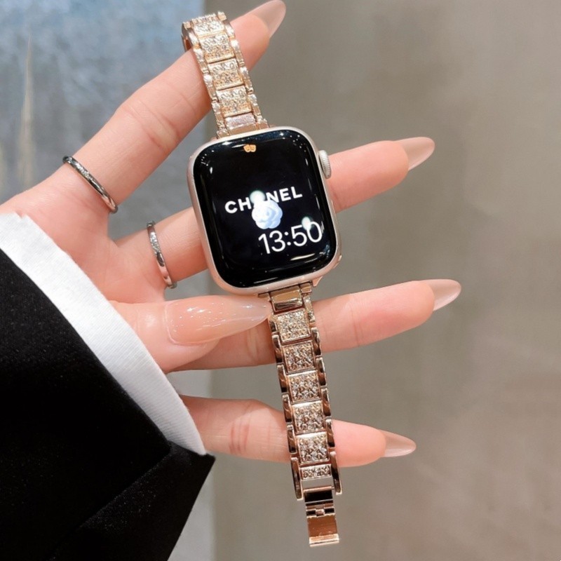 梵固智慧手錶DA9 DA17 GT30 M85 GF30 K11 DAR1 DT94 錶帶 鋁合金小滿鑽款金屬錶帶女生款