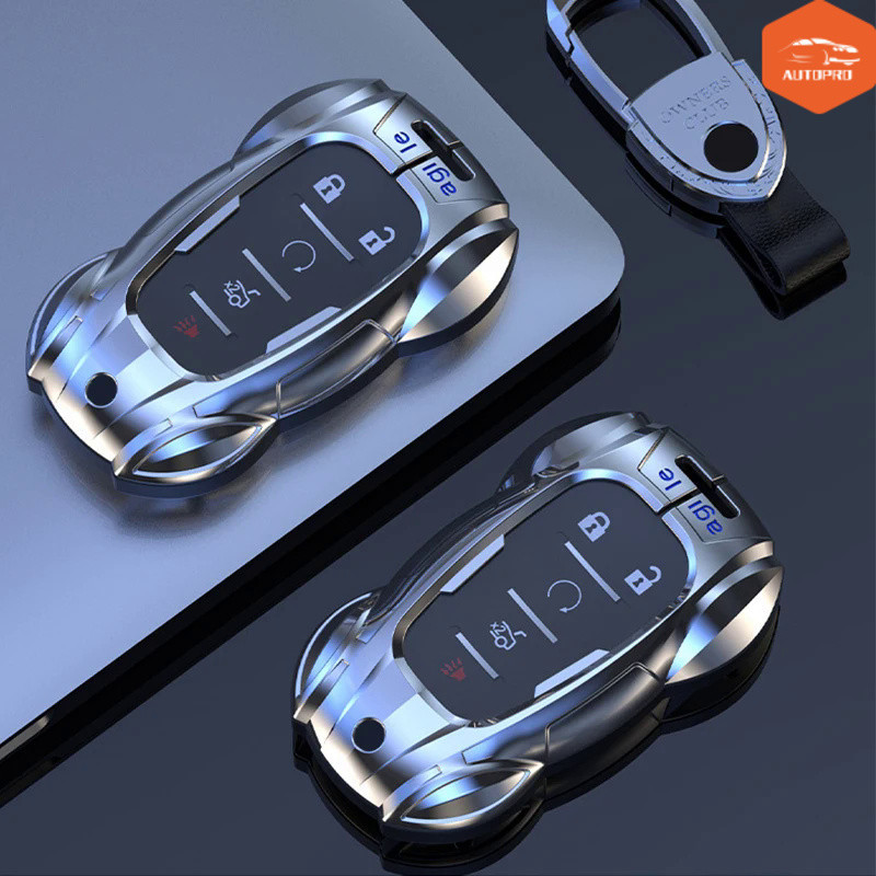 2 3 4 5 按鈕汽車鑰匙包金屬蓋適用於雪佛蘭雪佛蘭奧蘭多科魯茲 Spark Sonic Camaro Volt Tr