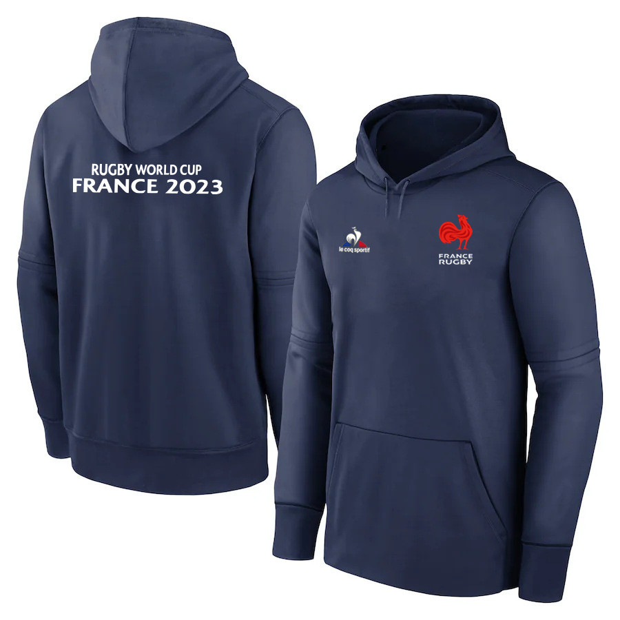 2023法國橄欖球世界盃大學T外套男秋季戶外休閒運動帽T上衣