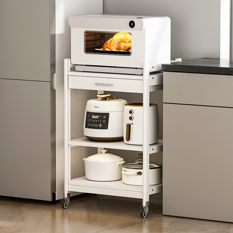 廚房多層收納架 多功能可移動微波爐烤箱儲物架子 家用落地式置物架