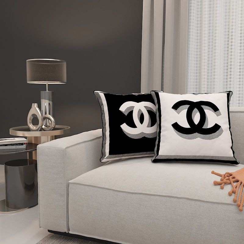 枕套小香風山茶花現代簡約潮客廳沙發靠墊靠墊臥室床頭方形單面枕套
